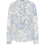 Maggie Marilyn For The Frill Of It Shirt in Vintage Blue Floral
