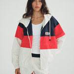 Maggie Marilyn Homebound Windbreaker in Nautical - detail view