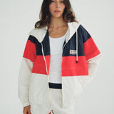 Maggie Marilyn Homebound Windbreaker in Nautical - detail view