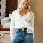 Maggie Marilyn Keep Your Edges Soft Blouse in White - side view