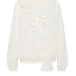 Maggie Marilyn Keep Your Edges Soft Blouse in White