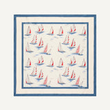 Maggie Marilyn Silk Scarf in Sail Boats
