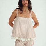Maggie Marilyn Someday Soon Top in Strawberry and Cream Stripe - side view