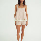 Maggie Marilyn Someday Soon Top in Strawberry and Cream Stripe - detail view
