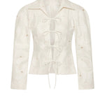 Maggie Marilyn The Years Are Short Top in Embroidered White