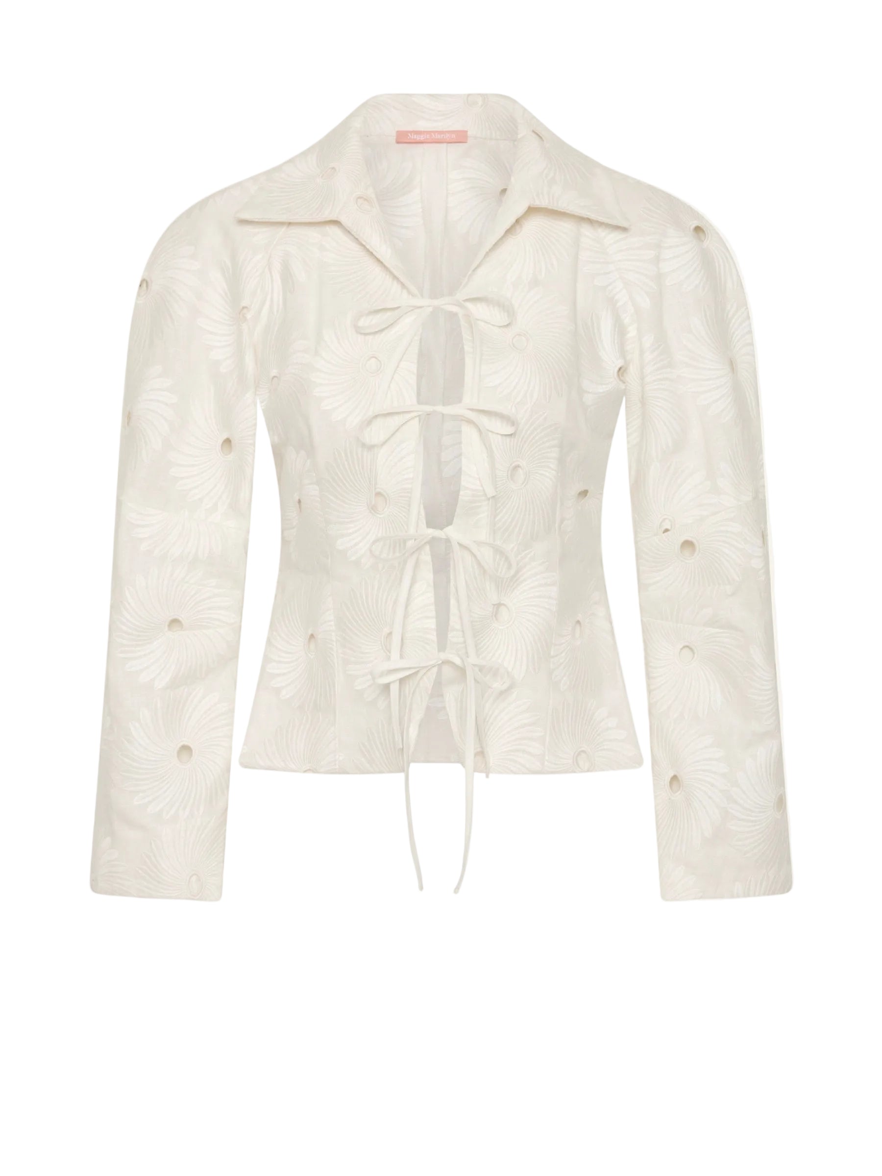 Maggie Marilyn The Years Are Short Top in Embroidered White