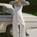 Maggie Marilyn Things Are Looking Up Elastic Waist Pant in White - side view