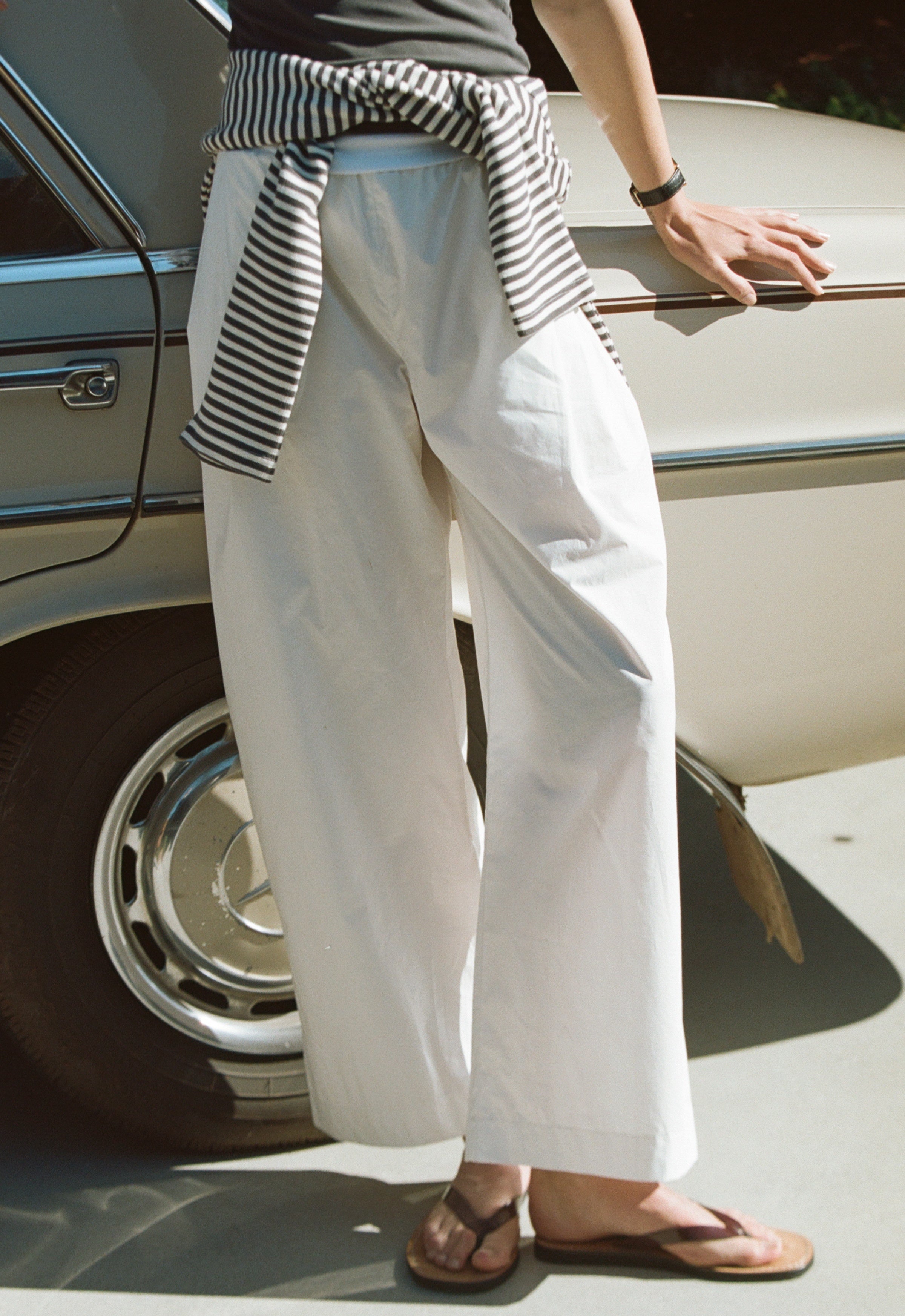Maggie Marilyn Things Are Looking Up Elastic Waist Pant in White - styled look