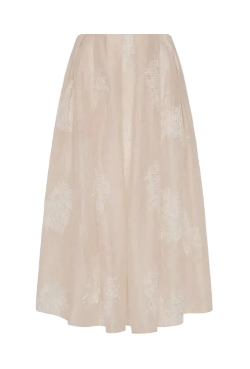 Maggie Marilyn A Good Thing Going Skirt in Milk Cream Embroidery