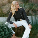 Maggie Marilyn Cashmere Twin Set in Black Coffee - side view