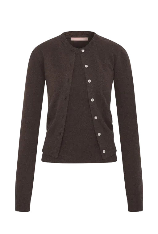Maggie Marilyn Cashmere Twin Set in Black Coffee