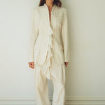 Maggie Marilyn Love Is The Compass Blazer in Midnight Navy and Cream Milk Stripe