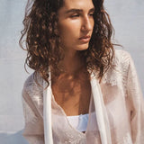 Maggie Marilyn The Good Kind of Nerves Top in Milk Cream Embroidery