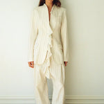 Maggie Marilyn Things Are Looking Up Pant in Navy and Milk Stripe