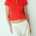 Maggie Marilyn Things Are Looking Up Pant in Navy and Milk Stripe