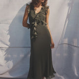 Maggie Marilyn Weak In The Knees Dress Driftwood Green Khaki Olive