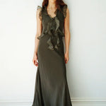 Maggie Marilyn Weak In The Knees Dress Driftwood Green Khaki Olive