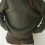 Maggie Marilyn Just Between Us Sweater in Driftwood Green