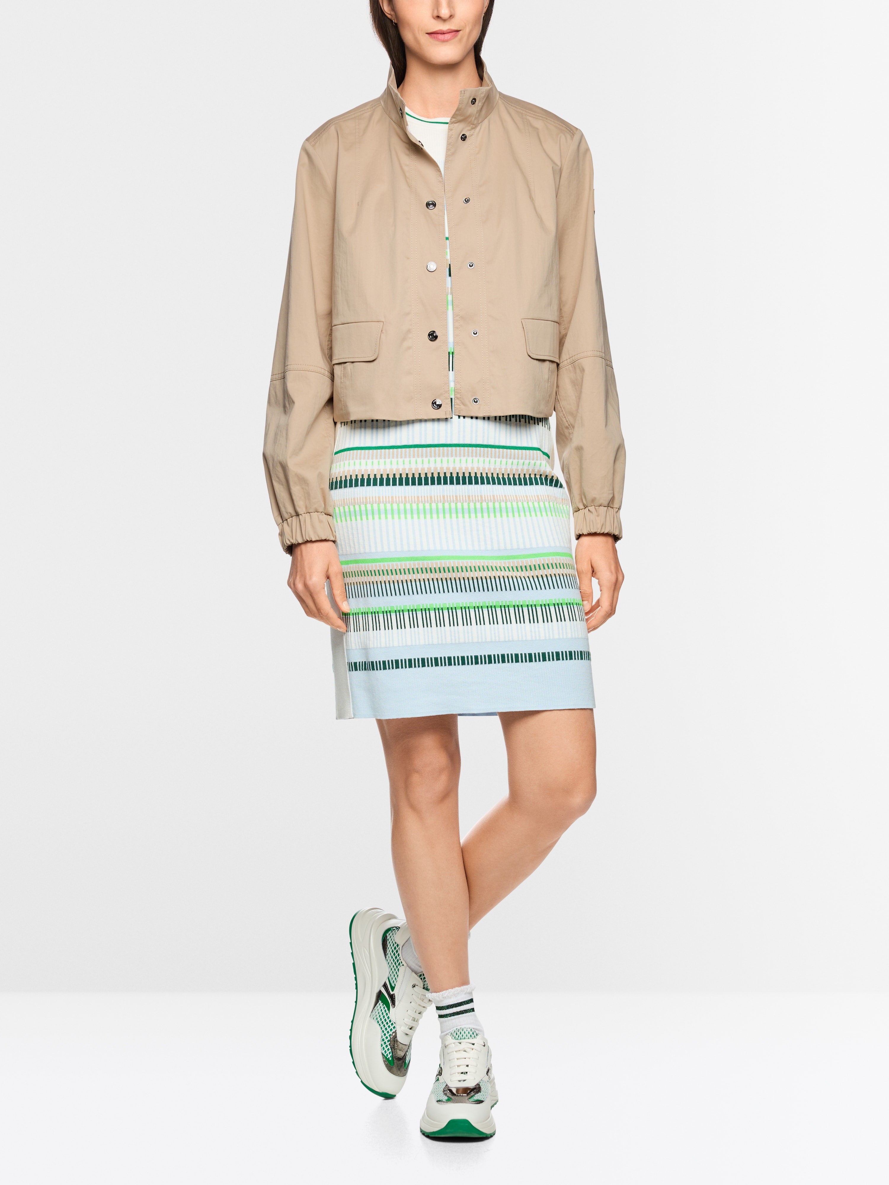 Marc Cain 3115 Jacket in Light Stone - side view