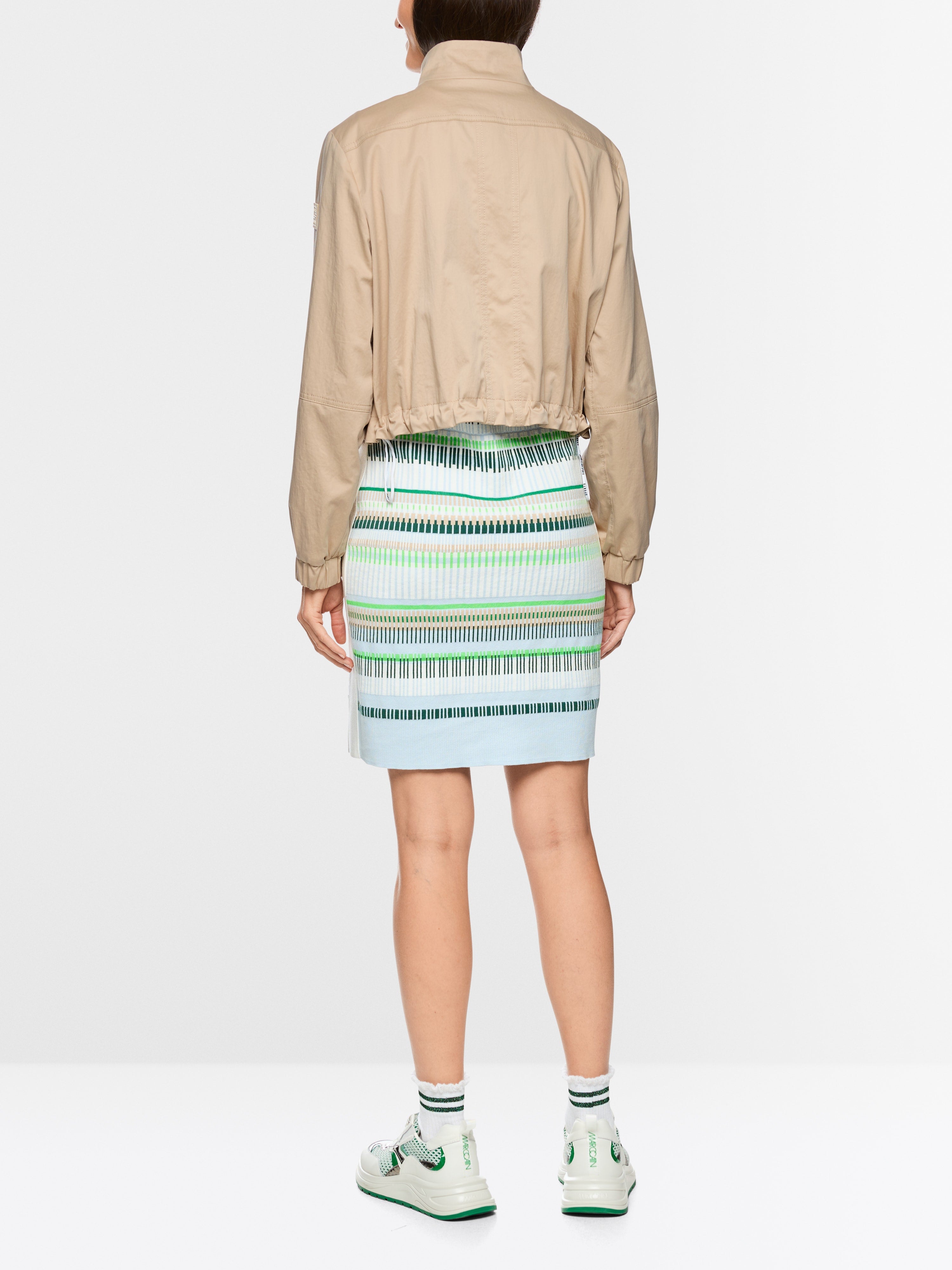 Marc Cain 3115 Jacket in Light Stone - detail view