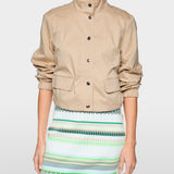 Marc Cain 3115 Jacket in Light Stone - close up
