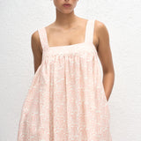 Matteau Babydoll Linen Mini Dress in Oasis