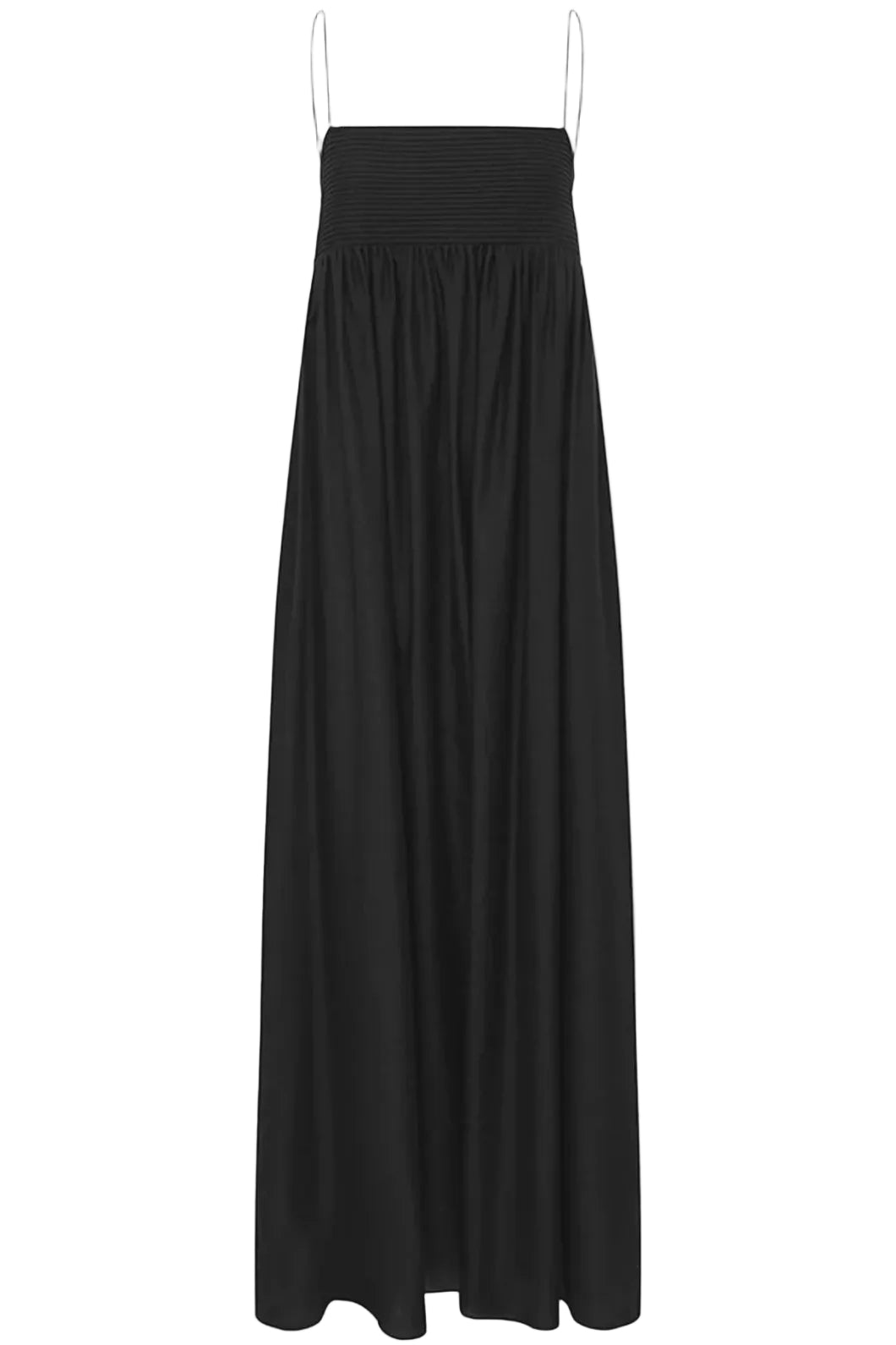 Matteau Empire Pintuck Bodice Dress in Black