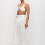 Matteau Broderie Midi Skirt in White - styled look