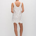 Matteau Broderie Tank Mini Dress in White - outfit inspiration