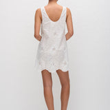 Matteau Broderie Tank Mini Dress in White - outfit inspiration