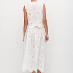 Matteau Broderie Tie Blouse in White - outfit inspiration