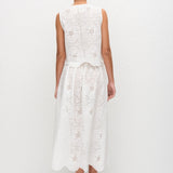 Matteau Broderie Tie Blouse in White - outfit inspiration
