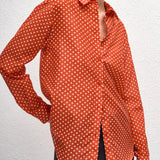 Matteau Classic Shirt in Tomato Polka Dot
