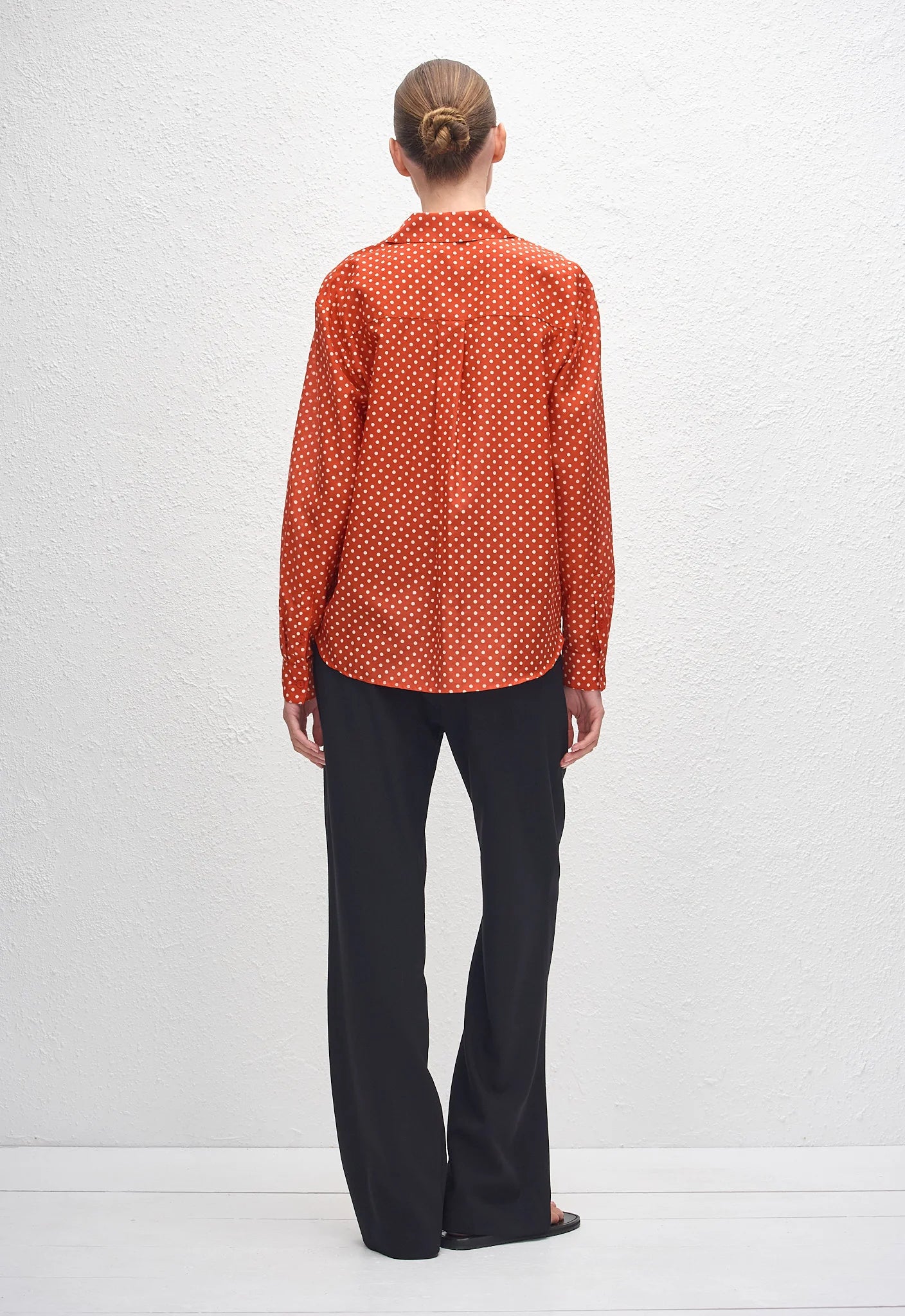 Matteau Classic Shirt in Tomato Polka Dot
