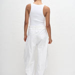 Matteau Classic Rib Tank in Chalk - detail view