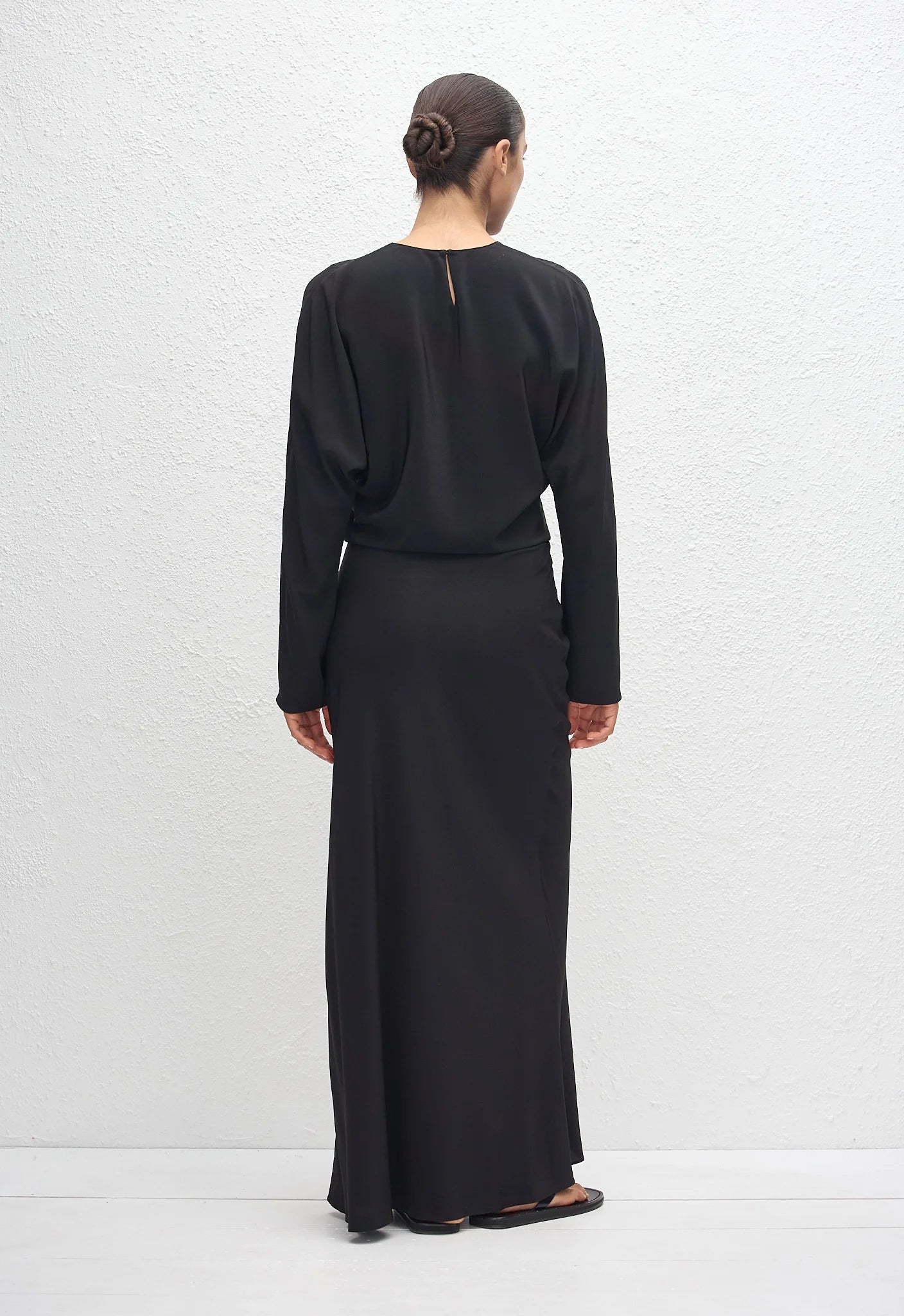 Matteau Dolman Silk Blouse in Black