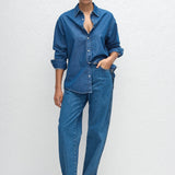 Matteau Denim Shirt in Classic Wash - side view