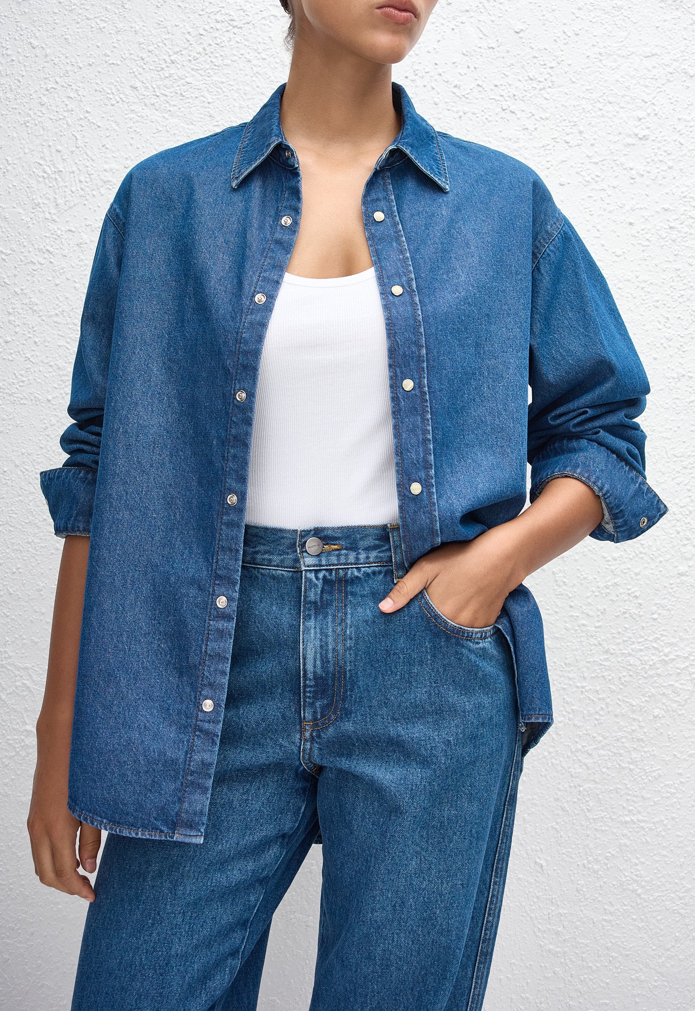 Matteau Denim Shirt in Classic Wash - styled look