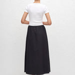 Matteau Drawcord Skirt in Black - styled look