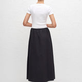 Matteau Drawcord Skirt in Black - styled look