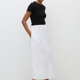 Matteau Drawcord Skirt in White - styled look