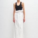 Matteau Fisherman Skirt in White - side view