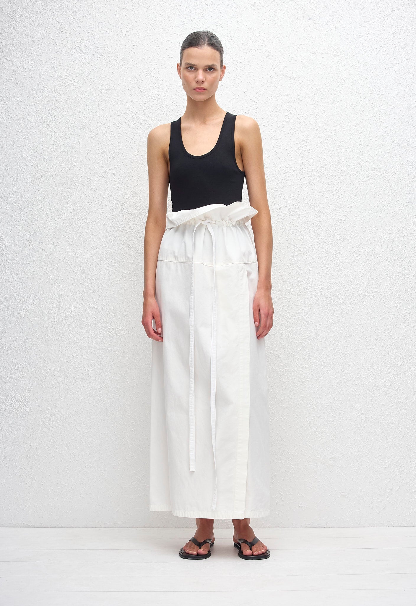 Matteau Fisherman Skirt in White - side view