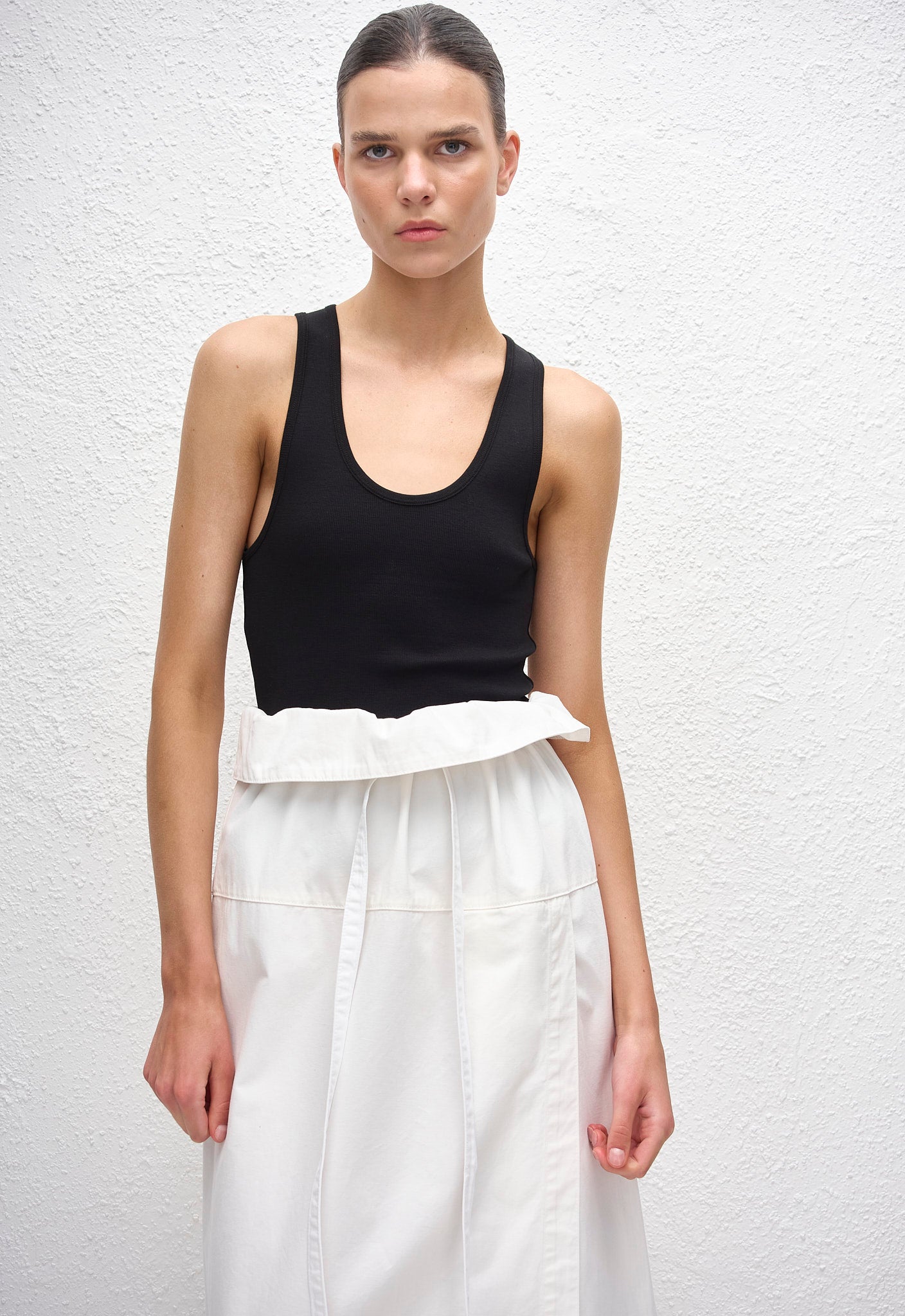 Matteau Fisherman Skirt in White - detail view