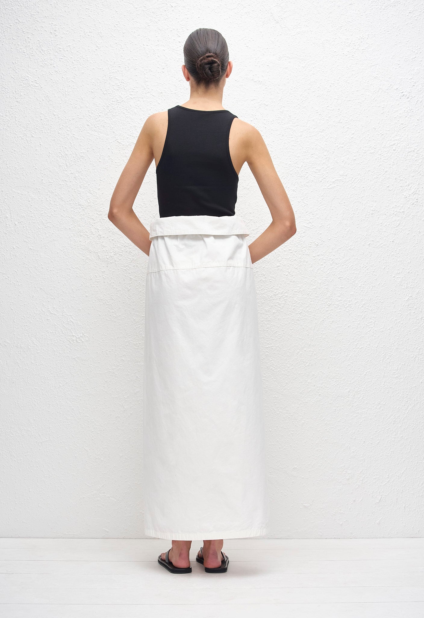 Matteau Fisherman Skirt in White - styled look