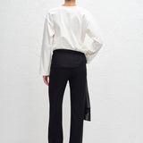 Matteau Fringe Scarf in Black - styled look