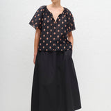 Matteau Gathered Blouse in Vida - side view
