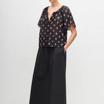 Matteau Gathered Blouse in Vida - detail view