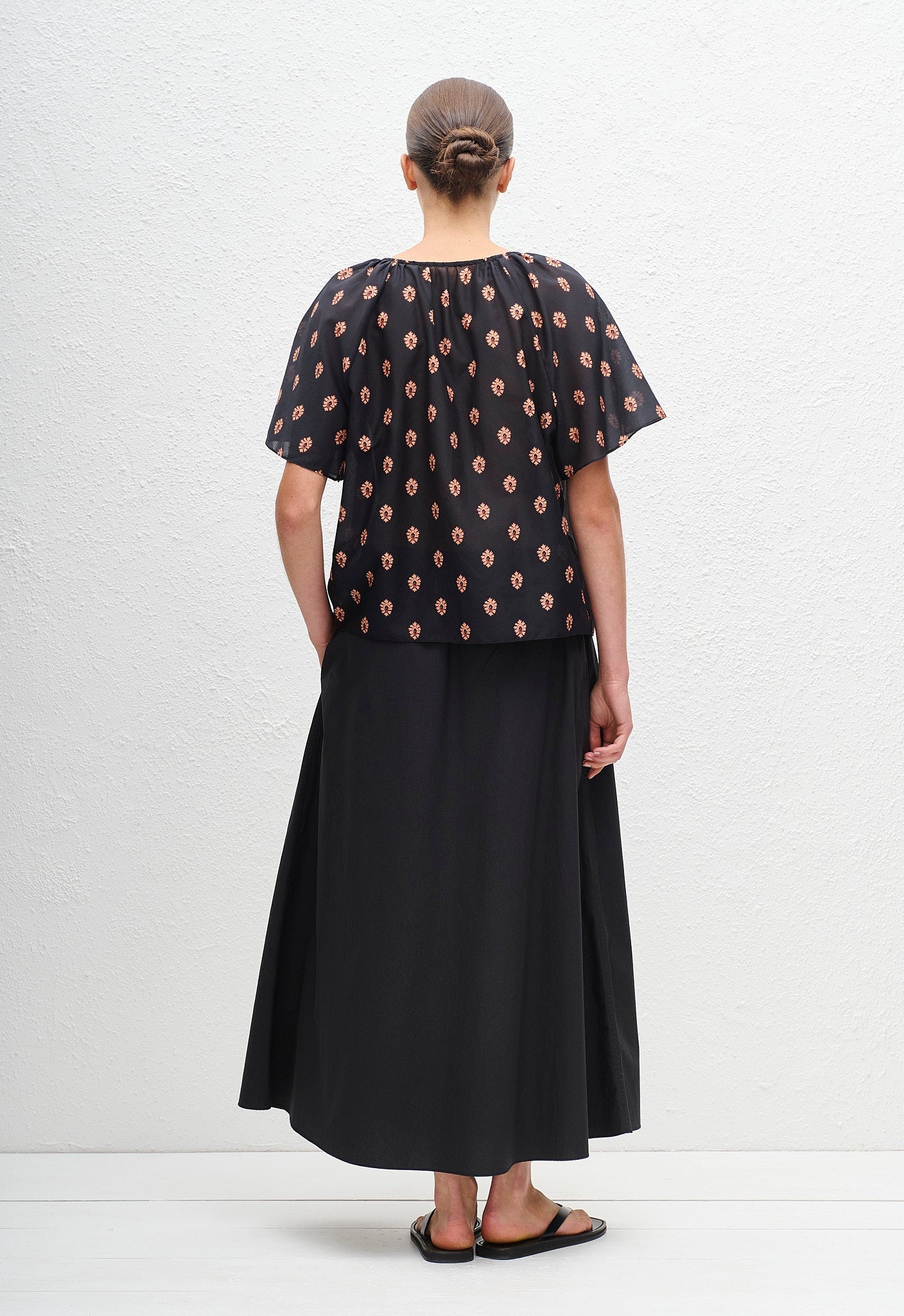 Matteau Gathered Blouse in Vida - styled look