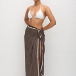 Matteau Silk Sarong in Chocolate Polka Dot